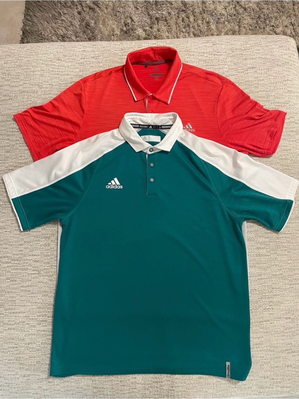 Adidas Golf Mens Polo Shirts Lot of 2 Performance Climalite Large - Picture 4 of 16